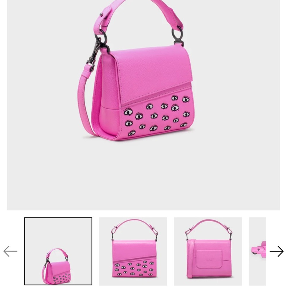 Min and Mon Micro Anastasio Crossbody Handbag in Bubblegum Pink
